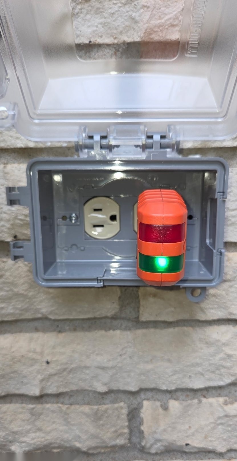 Exterior receptacle being tested